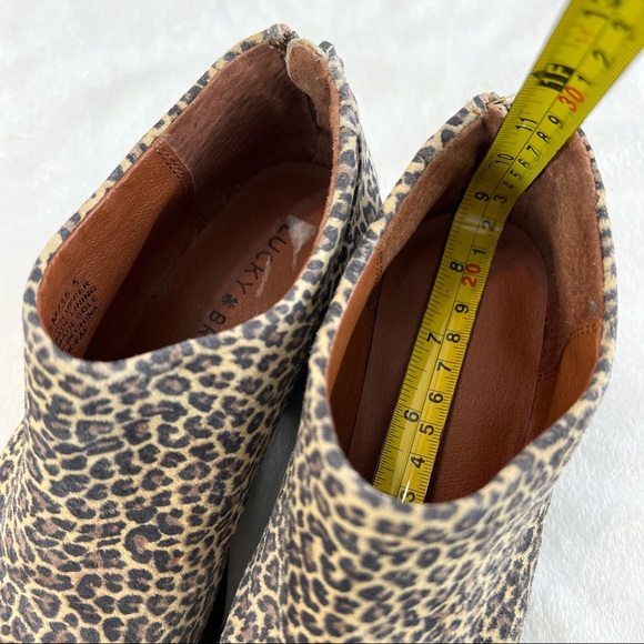 Lucky Brand Fai Cheetah Print Ankle Booties Size 5.5M - Picture 13 of 16